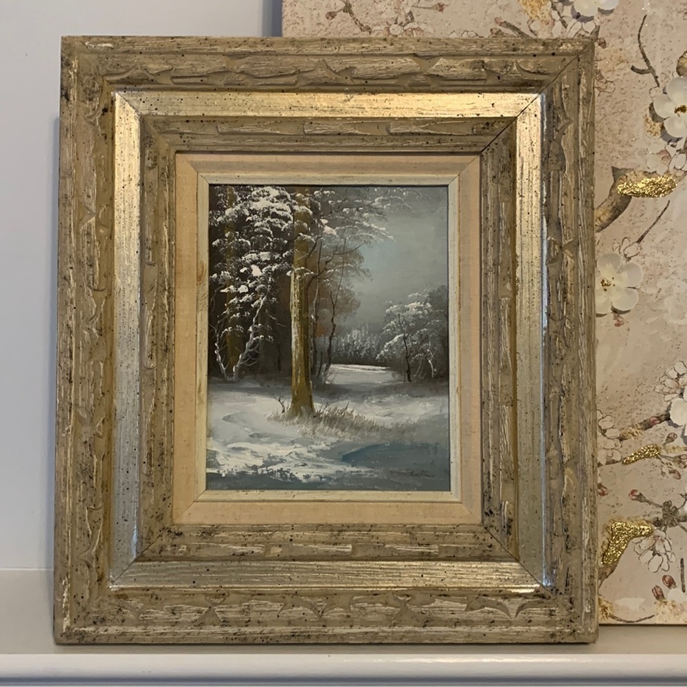 Artistic Interior Walking Art Group Oil Painting nature snow winter wall art